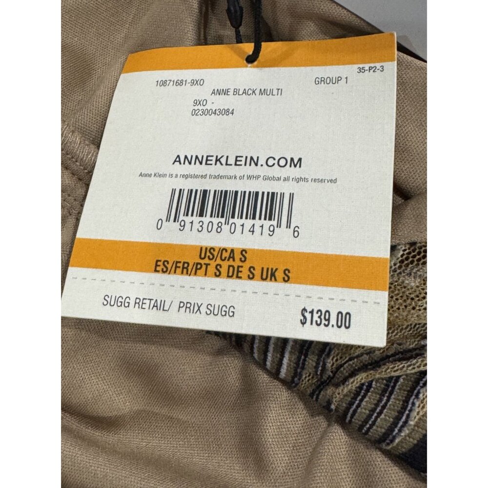 ANNE KLEIN Women Black Multi Dress SMALL - Picture 5 of 5